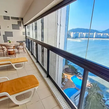 Ap Vista Espetacular - Praia Das Asturias - Beach Host Guarujá Exterior foto